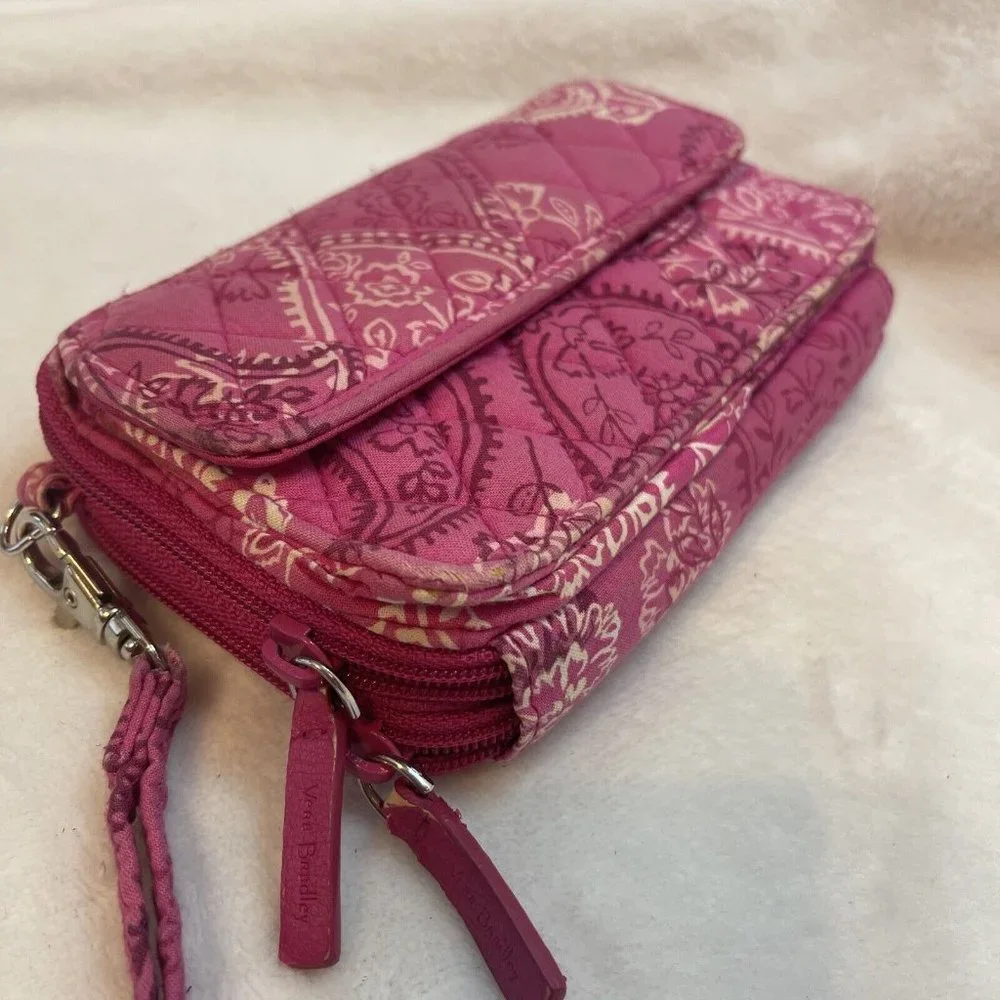 Vera Bradley Wallet Wristlet Pink Paisley - Picture 4 of 12